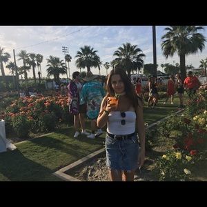 Crop top with built in choker